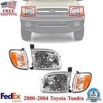 Front Head Light + Signal Lamp Rh & Lh For 2000-2004 Toyota Tundra. Fixed Price $99.70.