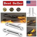 Harley Touring Chrome Led Fork Turn Signal Brackets - Easy To Install & Durable. Fixed Price $39.86.
