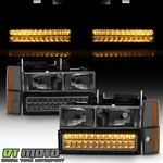 Smoked 1988-1993 Gmc Sierra Chevy Silverado C/k C10 Headlights+led Bumper Lights. Fixed Price $98.99.