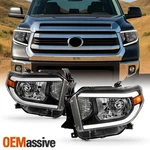 For 2014-2020 Toyota Tundra Black Headlights Pair W/ Led Tube Drl Running Light. Fixed Price $149.99.
