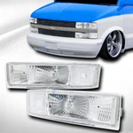 Fits 95-05 Chevy Astro/gmc Safari Chrome Clear Signal Parking Bumper Lights Ks. Fixed Price $49.95.