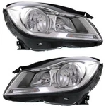 Headlight Set For 2012-14 Mercedes Benz C250 Left And Right Chrome Housing Sedan. Fixed Price $322.78.