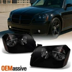 Fit 2005-2007 Dodge Magnum Black Smoke Replacement Headlights Left + Right. Fixed Price $138.99.