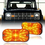 Amber Led Park Turn Signal Light Lamp Bulb Lenses Pair For 66-67-68 Ford Bronco. Fixed Price $72.15.