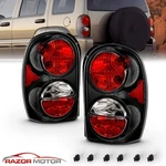 2002-2005 Replacement Black Tail Light Pair (set) For Jeep Liberty Left + Right. Fixed Price $91.46.