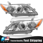 Right+left Headlights For 2007 2008 2009 Toyota Camry Chrome Clear Projector. Fixed Price $62.99.