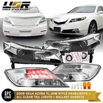 Clear Front Headlight & Rear Tail Light 4pc Combo L+r For 2009-2014 Acura Tl. Fixed Price $669.95.