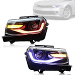 Rgb Headlights For 2014 2015 Chevy Camaro Sequential Dual Beam Head Lamps L+r. Fixed Price $508.49.