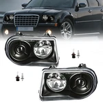 Black Halogen Headlights For 2005-2010 Chrysler 300c Headlamps L+r W/bulbs. Fixed Price $109.99.