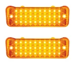 Pair (2) Led Turn Signal Parking Lights Amber Lens For 1966 Chevy Impala. Fixed Price $91.95.