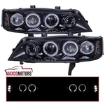 Smoke Projector Headlights Led Halo Fits 1994-1997 Honda Accord Left+right 94-97. Fixed Price $139.49.