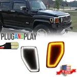 For 05/06-10 Hummer H3/09-10 H3t Smoked Full Led Front Fender Side Marker Lights. Fixed Price $29.99.
