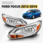 Halogen Headlight For 2012-2014 Ford Focus W/o Bulb Chrome Driver+passenger Pair. Fixed Price $85.99.