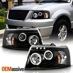 Fits 03-06 Ford Expedition Jdm Black Dual Halo Projector Led Headlights Lamp Set. Fixed Price $165.99.