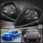 Black Fits 2000-2005 Mitsubishi Eclipse Headlights Head Lamps Left+right 00-05. Fixed Price $79.38.