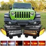 Pair Led Turn Signal Fender Lights Drl For Jeep Wrangler Jl Jlu Rubicon 2018-24. Fixed Price $159.99.