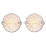 63 64 65 66 67 Corvette Bumper Amber Led Park Light Turn Signal Clear Lens Pair. Fixed Price $75.00.