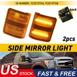 For 2008-16 Ford F250 F350 - F550 Super Duty Amber Lens Led Side Mirror Lights. Fixed Price $18.99.