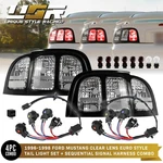 Clear Tail Light Set W/ Sequential Harness For 1996-1998 Ford Mustang V6 Gt Sn95. Fixed Price $219.95.