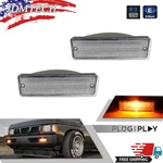 Chrome Clear Lens Front Bumper Signal Lights Lamps Pair Set For 88-97 D21 Pickup. Fixed Price $22.99.