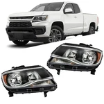 Headlights Assembly For Chevy Colorado 2015-2022 Pair Lh+rh Halogen Type Black. Fixed Price $97.57.