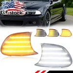 2x Clear Switchback Led Drl Corner Signal Lights For 2000-2001 Bmw 3-series 2-dr. Fixed Price $79.99.