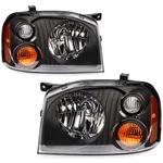 Headlights Assembly Pair For Nissan Frontier 2001 2002 2003 2004 Black Housing. Fixed Price $70.92.