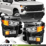 Set For Chevy Silverado 1500 2022-2025 Black Trim Halogen Headlights Lamp W/bulb. Fixed Price $162.99.