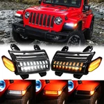 Pair Led Drl Turn Signal Fender Lights For Jeep Wrangler Jl Jlu Rubicon 18-2021. Fixed Price $140.01.