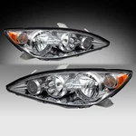 Chrome Amber Halogen Assembly Pairs For 2005-2006 Toyota Camry 05-06 Headlights. Fixed Price $48.99.