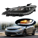 Left Side For Chrysler 200 2015-2017 Halogen Headlight W/ Led Drl Chrome Trim. Fixed Price $88.00.