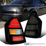 Fit 05-07 Chrysler 300c Glossy Black Led Tail Lights Brake Lamps 2pc Replacement. Fixed Price $174.95.