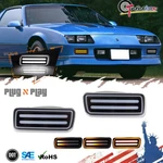 For 1985-1992 Chevy Camaro Clear Dynamic Amber & White Led Drl Turn Signal Light. Fixed Price $74.99.