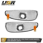 Depo Front Crystal Clear Bumper Side Marker Lights For 1993-1995 Mazda Rx-7. Fixed Price $29.95.