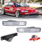 Jdm Chrome / Clear Front Bumper Turn Signal Lights For 1990-1991 Honda Crx Cr-x. Fixed Price $24.99.