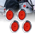 True Mods 4pc 4" Inch Round 10 Led Trailer Tail 4 Pack - Round, Chrome. Fixed Price $101.98.