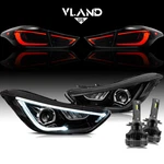 Vland Led Headlights+smoked Tail Lights+led Bulbs For 2011-2016 Hyundai Elantra. Fixed Price $499.99.