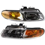 Headlight Set Of 2 L & R For 96-99 Dodge Caravan Plymouth Voyager Town Country. Fixed Price $114.95.