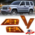 Combo Amber Bumper Signal +bumper Side Marker Lights For 2008-2012 Jeep Liberty. Fixed Price $54.99.