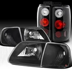 Fit 1997-2002 Ford Expedition Black Headlights+corner Lamps+tail Brake Lights. Fixed Price $122.89.