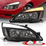 Black Integrated Signal Led Drl Bar Head Lights Lamps For 2003-2007 Honda Accord. Fixed Price $164.00.