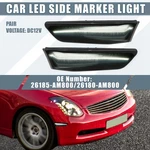 Pair Led Side Marker White Light 26185-am800 For Infiniti G35 Coupe Smoked Lens. Fixed Price $19.45.