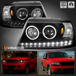 Black Fits 2002-2005 Ford Explorer Led Halo Projector Headlights Headlamps 02-05. Fixed Price $183.38.