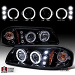 Fit 2000-2005 Chevy Impala Black Smoke Led Halo Projector Headlights Left+right. Fixed Price $149.99.