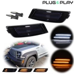 For 05-07 Jeep Liberty Smoke Lens Front Corner Dynamic Amber Led Signal Drl Lamp. Fixed Price $79.99.