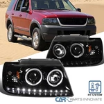 Fits 2002-2005 Ford Explorer Pearl Black Projector Headlights Led Strip Lamps. Fixed Price $187.95.