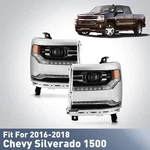 Full Led Headlights 2016-2018 Chevy Silverado 1500 Chrome Projector Pair Lh+rh. Fixed Price $295.99.