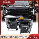 Full Led Headlights For Ford F150 F-150 14th Gen 2021 2022 2023 Front Headlamps. Fixed Price $499.99.
