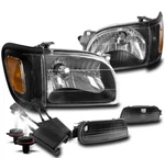 For 01-04 Toyota Tacoma Pickup Black Headlights W/corner+bumper+50w 6k Hid Kit. Fixed Price $145.95.