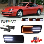 2x Smoked Switchback Led Front Bumper Signal Lights For 90-96 Nissan 300zx Z Z32. Fixed Price $89.99.